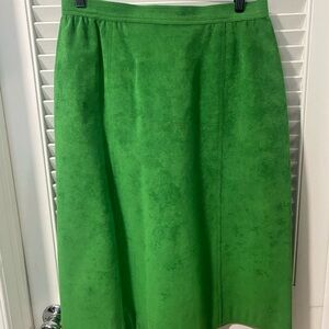 Vintage handmade Green Suede Women's Skirt sz 14